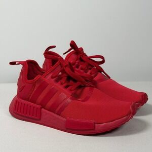 Adidas NMD R1 Mens Size 5 Sneakers Triple Red Mesh Boost Running Shoes Low Top